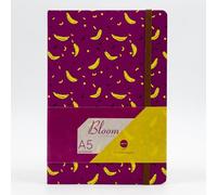 COMMA | Bloom Series | A5 Size | Hard Bound Notebook | 160 Pages | 100gsm Natural Shade Paper | PU Cover Material - Purple