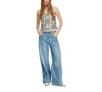 Sequin Bandeau Style Tank Top with Removable Strap for Women COMMA Beige 44