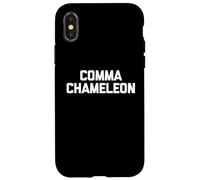 Comma Chameleon -Funny Writer English Teacher Author Grammar Case for iPhone X/XS