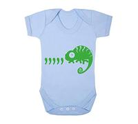 Comma Comma Comma Chameleon Parody Baby Grow Vest, 6-12 Months, Pastel Blue