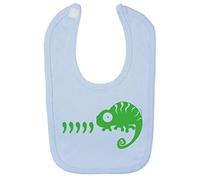 Comma Comma Comma Chameleon Parody Cotton Baby bib - Pastel Blue