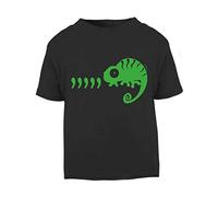 Comma Comma Comma Chameleon Parody Short Sleeve Cotton Toddler t Shirt, 3-4 Years, Black