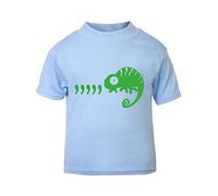 Comma Comma Comma Chameleon Parody Short Sleeve Cotton Toddler t Shirt, 3-4 Years, Pastel Blue