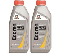 Comma ECR1L 1L Ecoren Fully Synthetic 5W30 Motor Oil (Pack of 2)