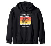 Comma Humor No More Tacos Punctuation Joke for Foodies Zip Hoodie