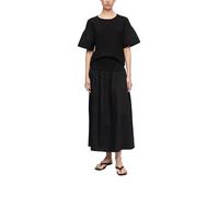 Comma Ladies Skirt - Smocked Cotton Midi Length