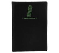 Comma Laser - A5 Size Hard Bound Notebook - 224 Pages (192 Ruled Natural Shade + 32 Un-Ruled Green) - 80gsm - Dual Colour Soft PU Leather Cover - with Green Laser Etching of The Leaning Tower of Pisa