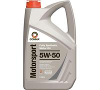 2X Comma Motorsport 5w-50 5w50 Fully Synthetic Racing Car Engine Oil -5L