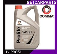 1x Comma Prolife 5W30 Fully Synthetic 5 Litre Oil Ultimate Vehicle Protection