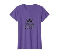Comma Queen: Regal Grammar Enthusiast Pride T-Shirt, Women, Purple Heather, X-Small