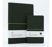 Comma Regina Combo | A5 Size Hard Bound Notebook & A6 Size Hard Bound Pocket Notebook with a Horizontal Elastic Band Closure | 192 Pages | 80gsm Natural Shade Paper | Linen Fabric Cover Material