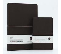 Comma Regina Combo | A5 Size Hard Bound Notebook & A6 Size Hard Bound Pocket Notebook with a Horizontal Elastic Band Closure | 192 Pages | 80gsm Natural Shade Paper | Linen Fabric Cover Material