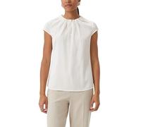 comma Satin Blouse with Ruffles, Cream - 0120, 18