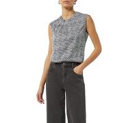 Comma Satin Ruffle Blouse, Black, 12