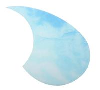 Comma Shape Self-adhesive Guitar Scratch Plate for Acoustic Folk Guitars | Resin Thickened Build, Blue Wave Finish, Strumming Protection and Decoration for Instrument Surface