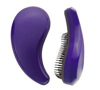 Comma-Shaped Small Dog Brush, Fit for Yorkie, Shih Tzu, Maltese Maltipoo Pomeranian - Gentle Soft Bristles for Effortless Pet Hair Removal, Puppy Essentials (Dark Purple)