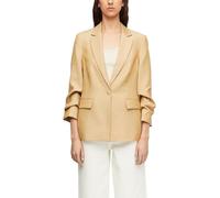 Comma Women's 2180703 Linen Blazer 3/4 Sleeve (Pack of 1), Brown, 20