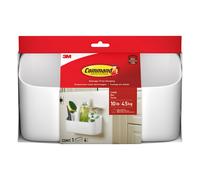 Command 10 Lb Large Organizing Caddy with 4 Strips, 9.91" x 3.38" x 5.15", Heavyweight Damage-Free Hanging for Organizing Cleaning Supplies, Closet, and Pantry, White