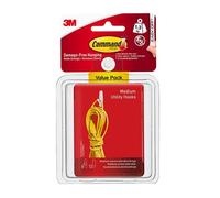 Command 17001-6ES White Medium Utility Hooks Value Pack 1.3kg 6pk - One Colour - One Size - One Colour