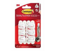 Command 17006 3M Hooks Decorating Clips Self Adhesive Strips Wall Hanging Damage Free Hook 6 White