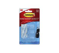 Command 17006CLR 17006CLR Mini Plastic Hooks with 8 Removable Strips 225 g Pack of 6 Transparent
