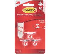 Command 17008 Ceiling Hook, up to 225 g, 3 Hook, 4 Strips