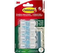 Command 17017AW Outdoor Decorative Utility Clip, No Residue, Virtually Invisible, 8 Strips Size: S