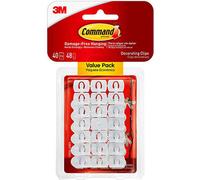 Command 17026-Vp Small Decorating Clips White 40-Clips 48-Strips Decorate Damage-Free