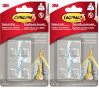 Command 17031SS - Metal Hook (Small, Stainless Steel), Colour Steel (Pack of 2)