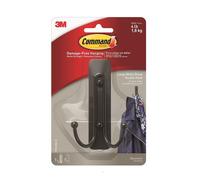 Command 17036B Large Matte Black Double Hook 1.8kg - One Colour - One Size - One Colour