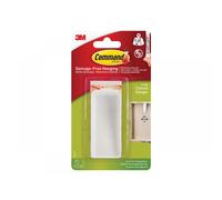 Command Large Canvas Hanger Hook, - 1 Hook and 2 Adhesive Strips, White - Damage Free Hanging - for Canvas Framed Pictures, Prints and Art - Holds up to 1.3kg