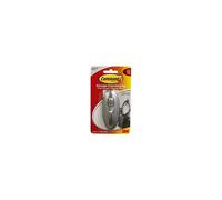 Command 17053BN Large Plastic Hook Brushed Nickel Finish 4-pk