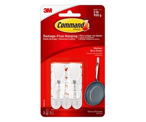 Command 17065-ES Medium Wire Toggle Hook - White