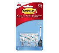 Command 17067CLR Small Wire Hook with 4 Strips - Clear (Pack of 3)