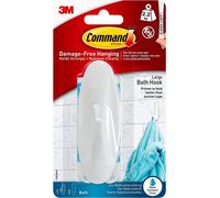Command 17083B Wire Hook with Water Resistant Strips - Large, White