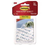 Command 17091CLRVP Medium, 6 Hooks, Clear