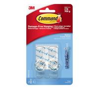 Command 17095CLR-ES Crystal Hook, Medium, 0, 2 Count