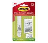 Command 17206-6ES (4PK) Picture & Frame Hanging, Large, White, 6-Strip, 4-Pack Total, 24 Pairs