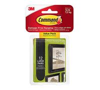 Command 17206BLK-12ES Picture Hanging Strips Value Pack Frame stabilizer, Black, 12 Pairs