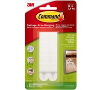 Command 17207 Narrow Picture Hanging Strips, 4 pairs - White