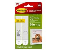 Command 17217-8ES Hanging Strips, X-Large, White, 8 Count
