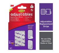 Command 17820-18Ukn Adjustables Repositionable Refill Strips 225G 18Pk One Colour (One Size)