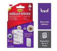 Command 17830Clr-12Ukn Adjustables Repositionable Hooks 225G 12Pk One Colour (One Size)