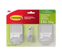 Command 2 Pack Spray Bottle Holder, Holds up to 900ml, with 2 Hooks, 4 Strips, for Organizing Damage Free, White