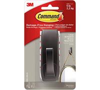 Command 3M 390435 051131982345 Modern Reflections Metal Hook and 2 Strips, Oil Rubbed Bronze, L