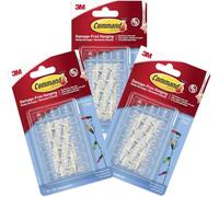 Command 3M Adhesive Decorating Picture Hanging Hooks Clear - Set of 3 (60 Clips)