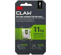 Command 3M CLAW Drywall Picture Hanger 11kg 2 Hangers/Pack 3PH11-2UKN in White Command White
