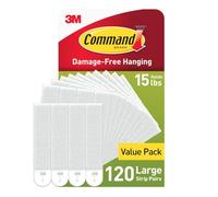 Command 3M Hanging Strips [Removable]: 5/8 in. x 2-3/4 in. (White) / 20 Strips