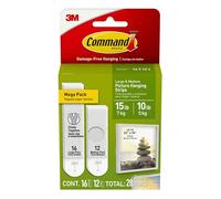 3M Command Hanging Strips - Removable - 5/8 in x 2-3/4 in - White - Medium