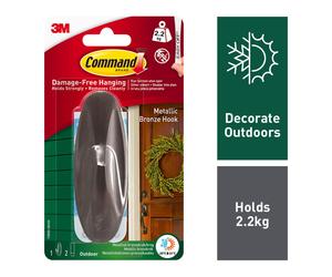 Command 3M Outdoor Designer Large Metallic Bronze Hook